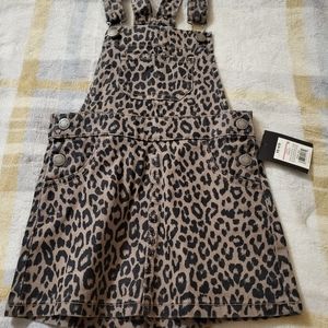 Art class leopard print overall dress